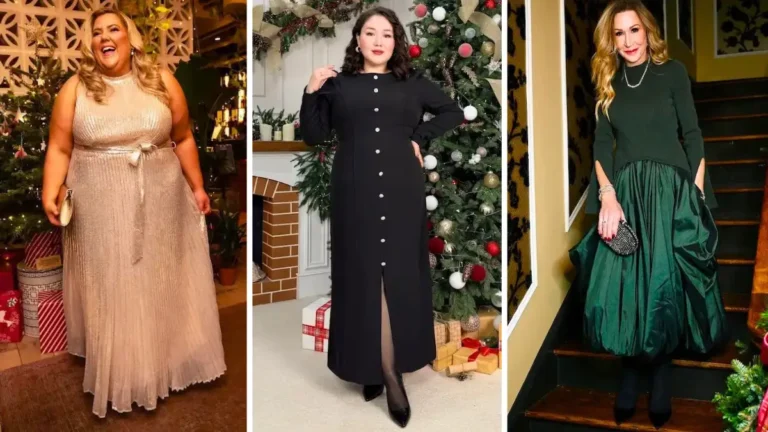 best christmas dresses for petite plus size women over 50