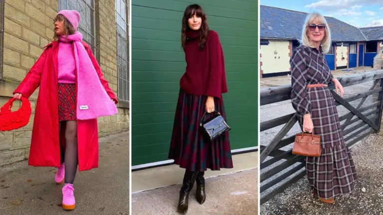 plaid christmas outfits for petite plus size women over 50