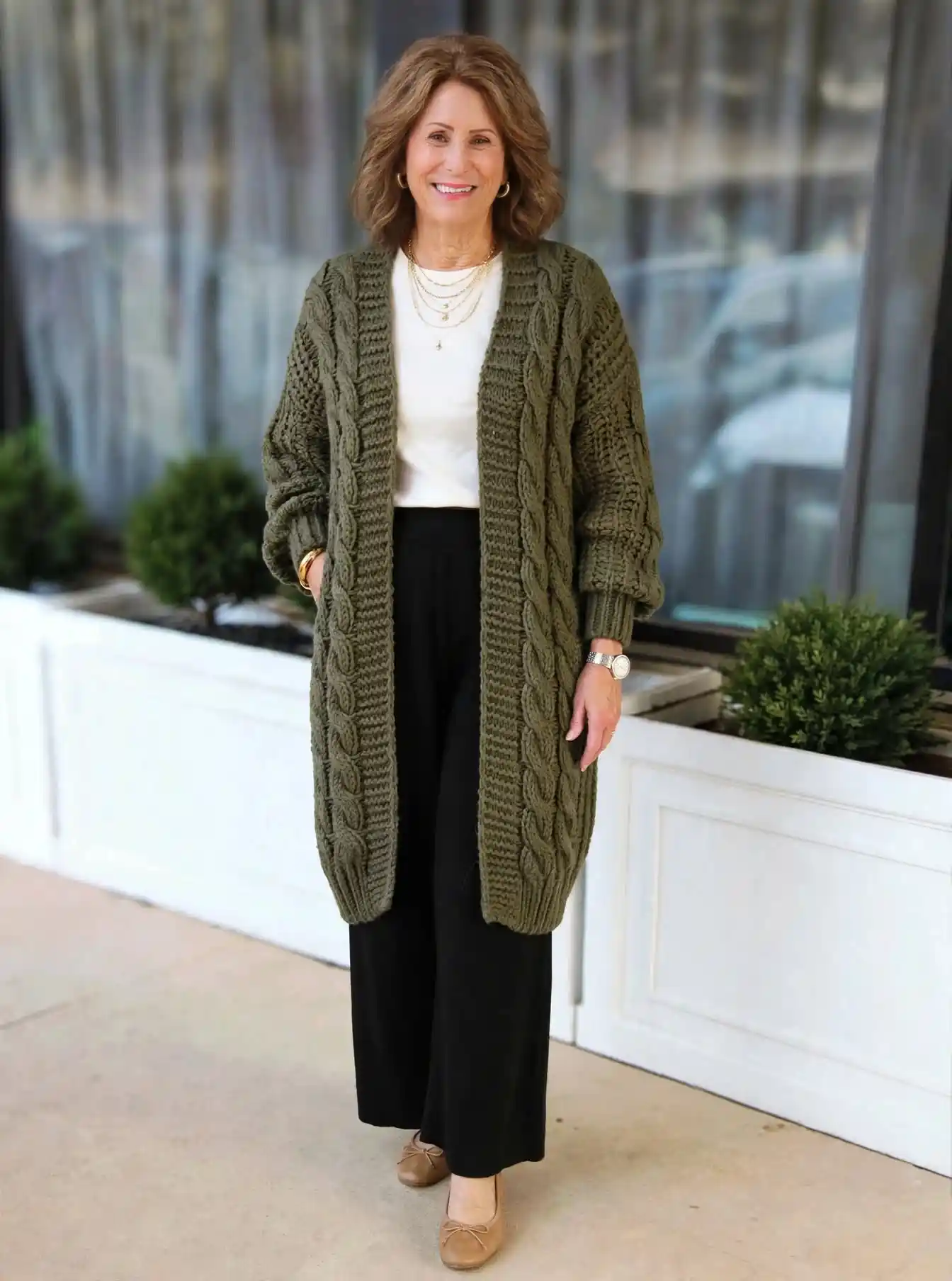 how to style a cardigan for thanksgiving