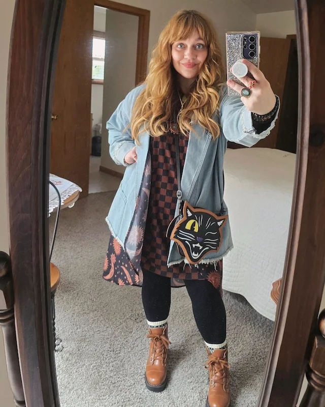 non-costume cozy halloween outfit ideas for women over 50