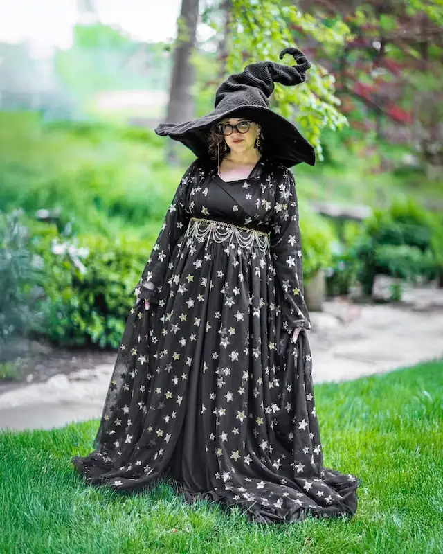 petite plus size witch hat and cape outfit ideas