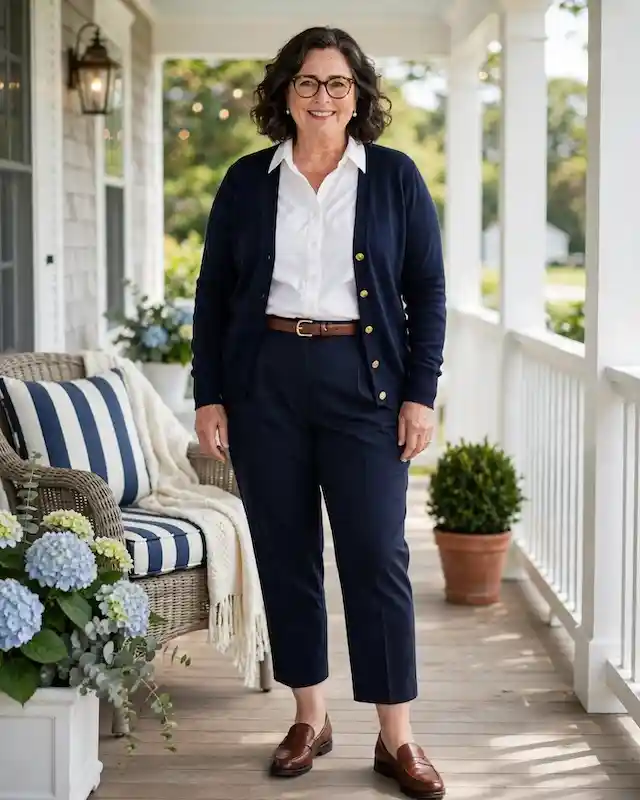 preppy outfits for plus size petite women over 50