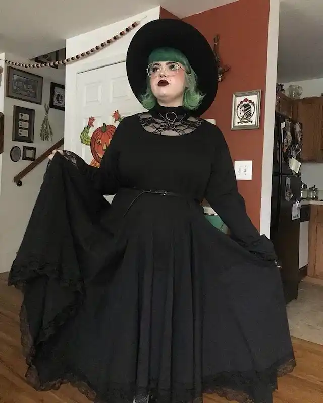 plus size petite black dress halloween looks