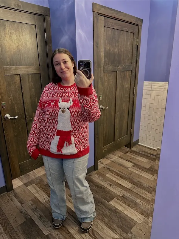 20 Ugly Christmas Sweater Party Outfits for Plus Size Women Over 50 10 ugly christmas sweater party outfits for plus size women over 50