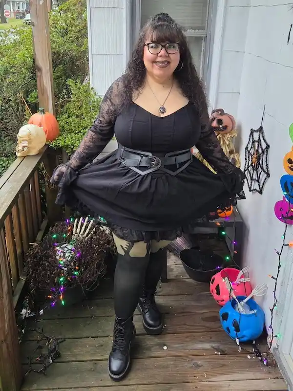 plus size petite black dress halloween looks