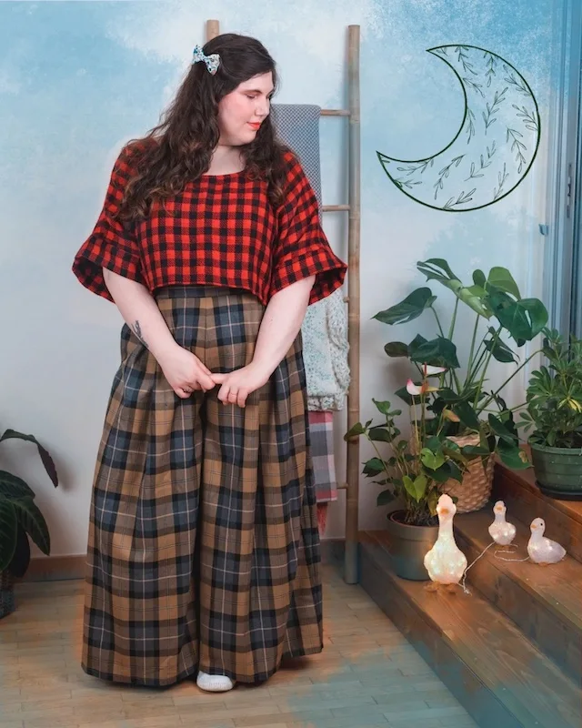 plaid christmas outfits for petite plus size women over 50