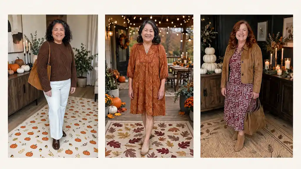 How to Dress for Thanksgiving as a Plus Size Petite Woman Over 50 (Comfort First) 6 how to dress for Thanksgiving plus size petite over 50