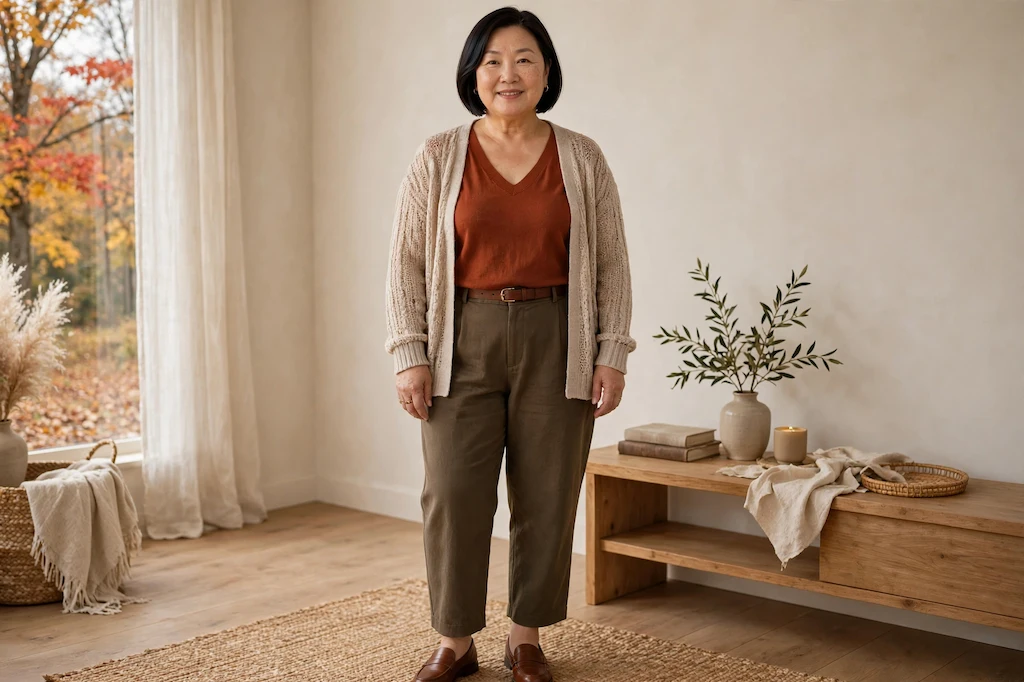 Plum And Poise - Style, Fit & Confidence! 21 how to dress for transitional weather plus size petite over 50