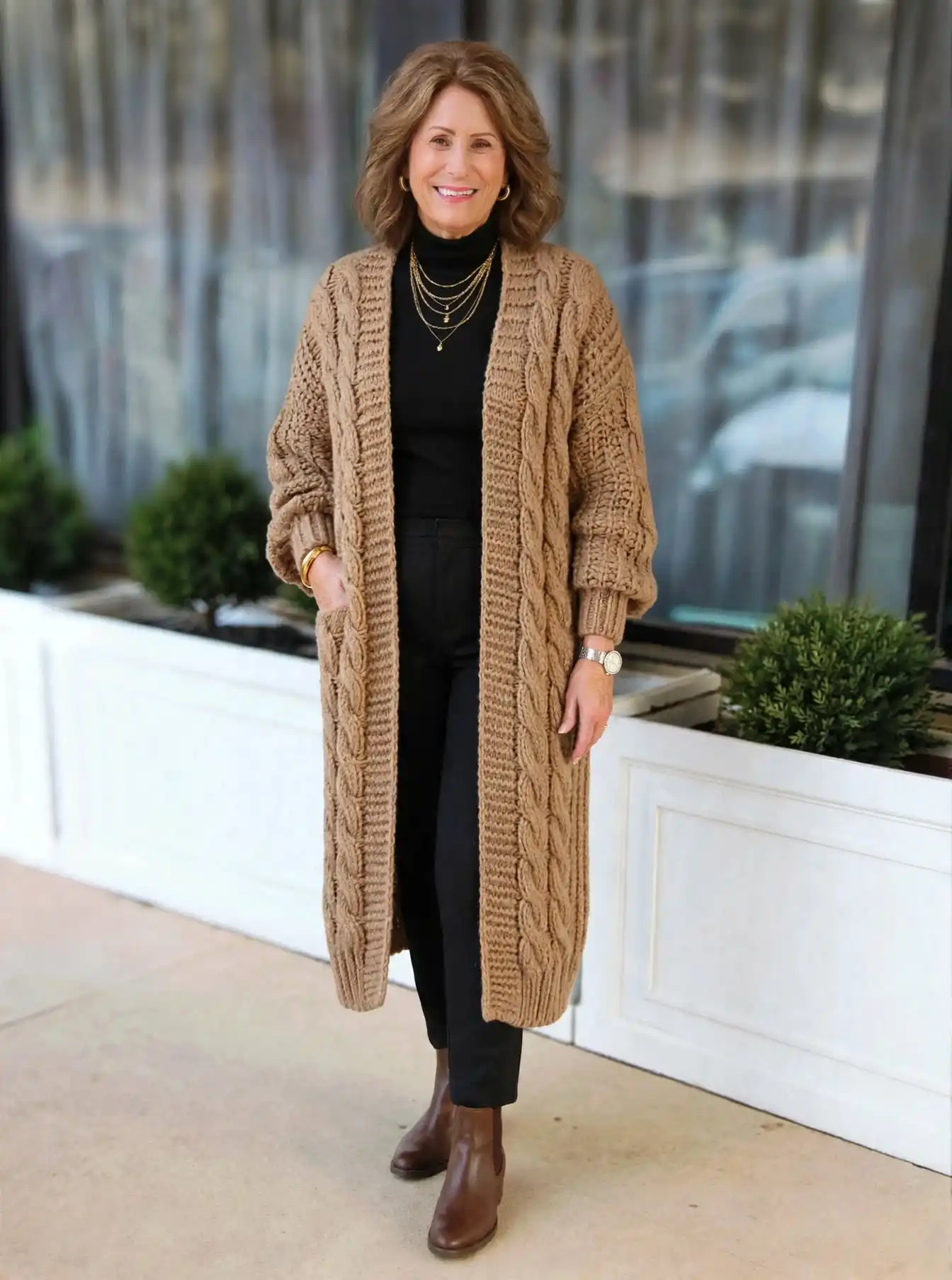 how to style a cardigan for thanksgiving
