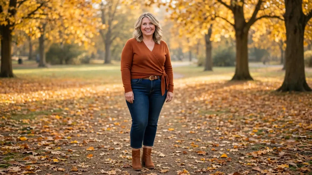 How to Transition Your Wardrobe Into Fall as a Plus Size Petite Woman Over 50 2 how to transition wardrobe to fall plus size woman over 50 (1)