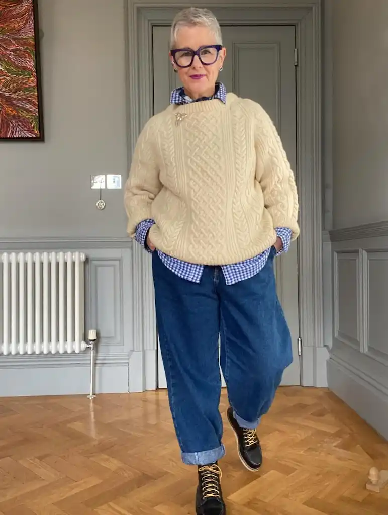 sweater outfits for plus size petite women over 50