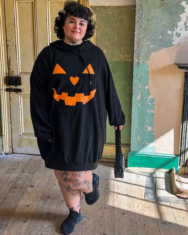 non-costume cozy halloween outfit ideas for women over 50