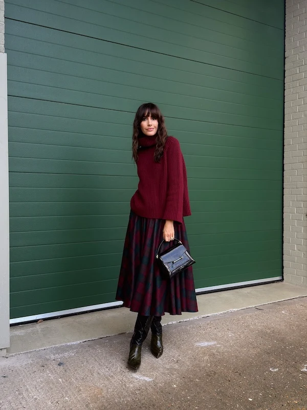 plaid christmas outfits for petite plus size women over 50