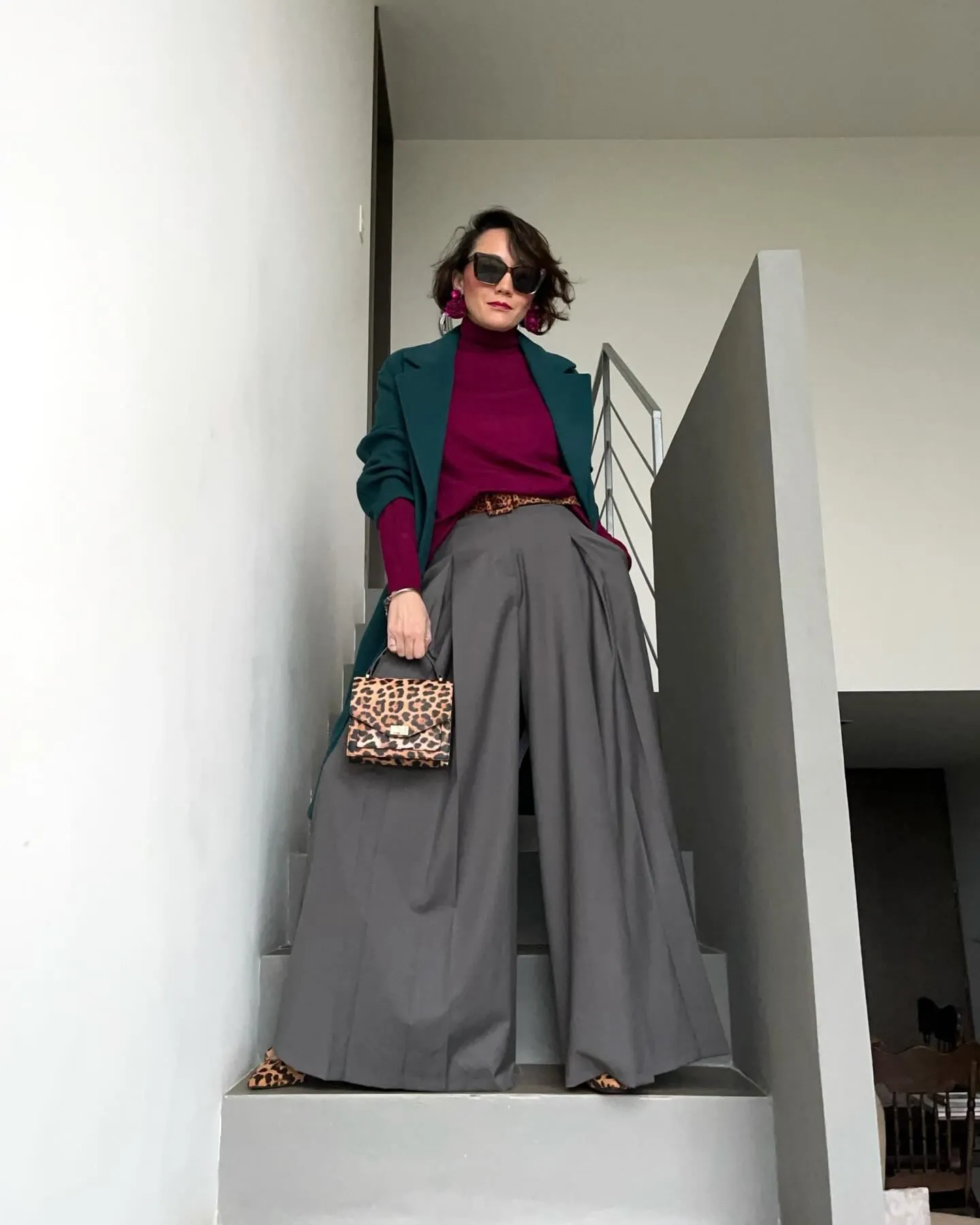 wide leg pants outfits for plus size petite women over 50