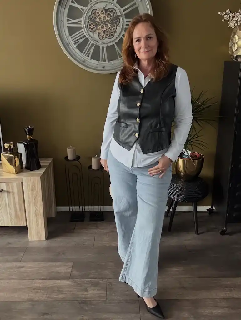 vest outfits for plus size petite women over 50