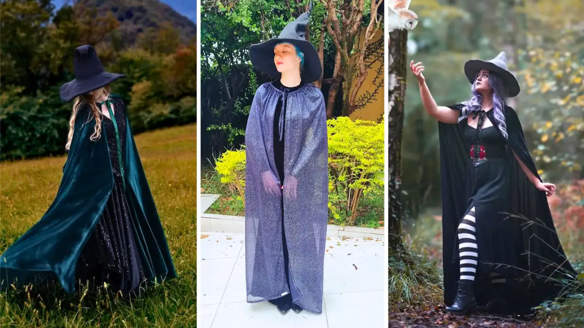 petite plus size witch hat and cape outfit ideas