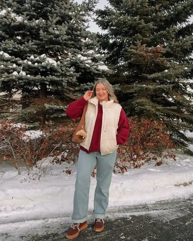 vest outfits for plus size petite women over 50